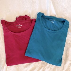 2 Eddie Bauer Long Sleeve T-Shirts